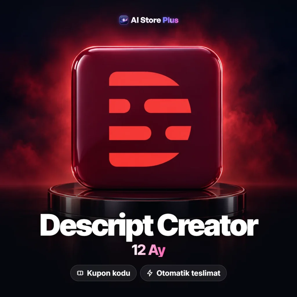 Descript Creator – 12 Ay Kupon Kodu