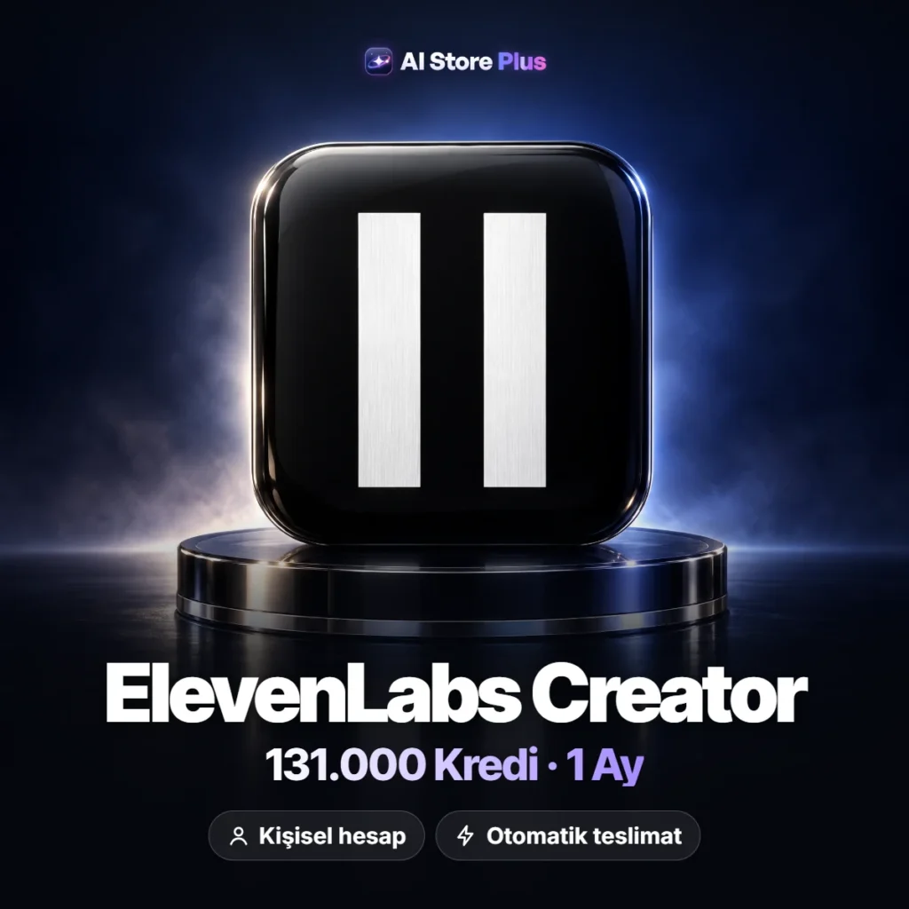 ElevenLabs Creator – 131.000 Kredi, 1 Ay