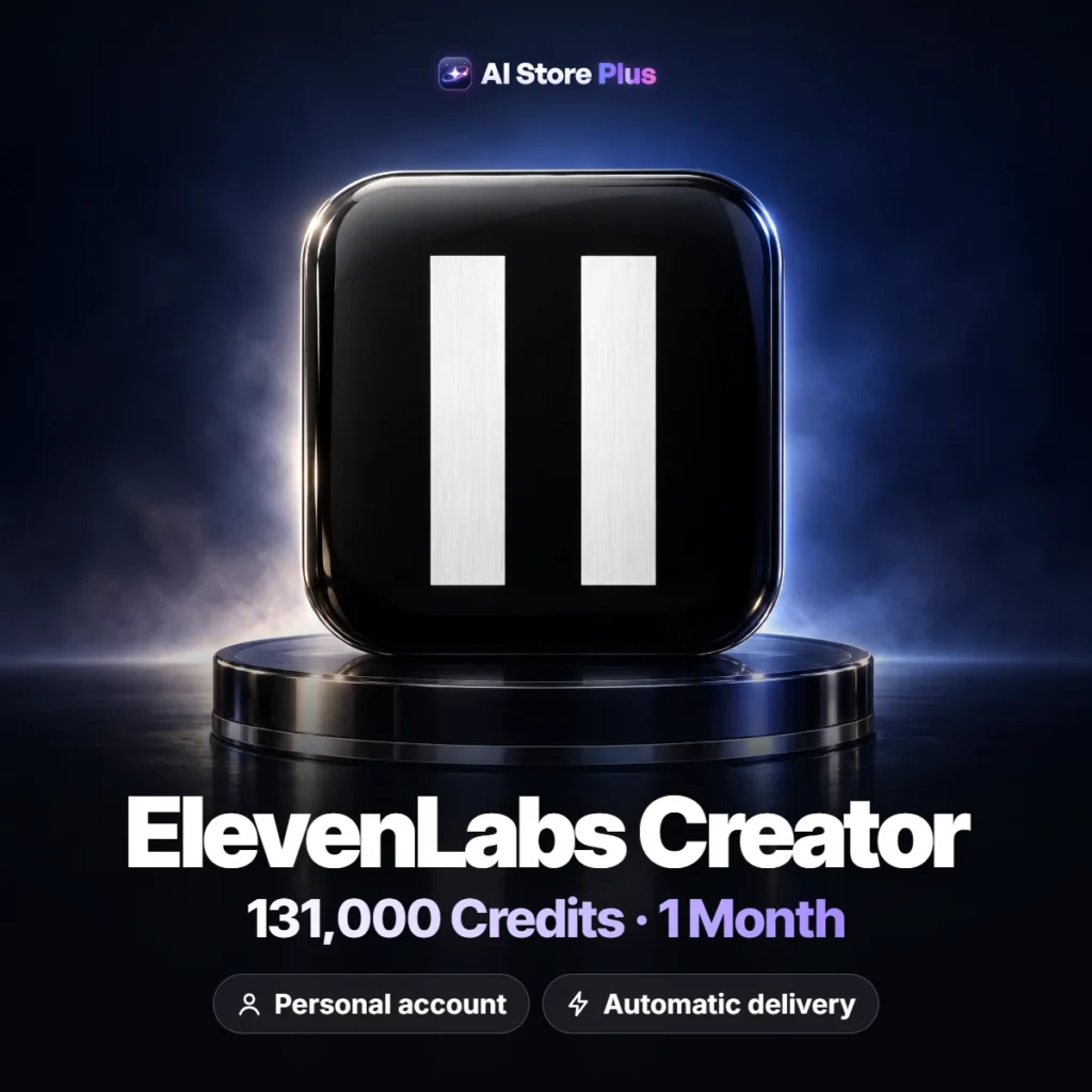 ElevenLabs Creator – 131,000 Credits, 1 Month