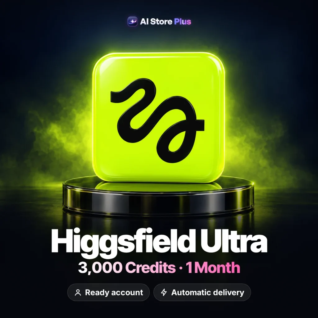 Higgsfield Ultra – 1 Month, 3,000 Credits Ready Account