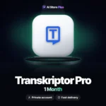Transkriptor Pro Private Account – 1 Month
