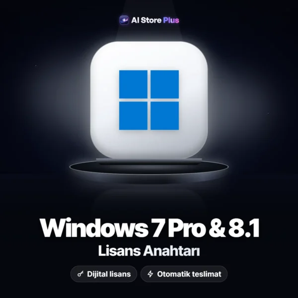 Windows 7 Pro ve Windows 8.1 Lisans Anahtarı